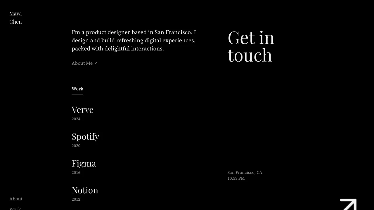Loading preview of Serif - Designer Portfolio Template